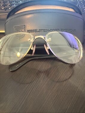 Vtg Kieselstein-Cord “Samba” titanium Japan, eyewear glasses frames w/org Case
